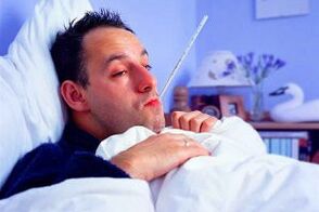 La fase acuta della prostatite si manifesta con una temperatura corporea elevata